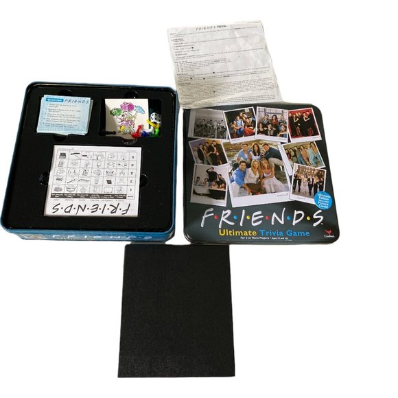 FRIENDS Ultimate Trivia Game Ages 10 & Up in Metal Box - Picture 3 of 8